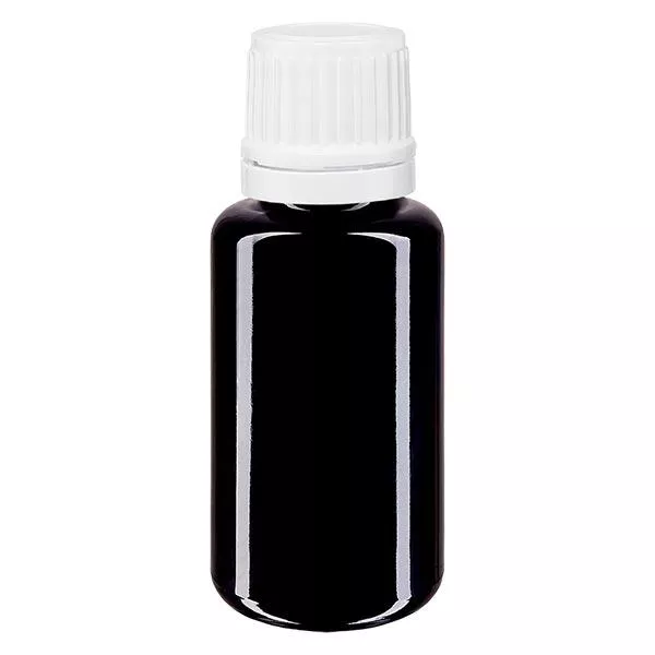 Apoteksflaske viol. 20ml dryp v. 1,2 mm hvid OV Apoteksflaske viol. 20ml dryp v. 1,2 mm hvid OV