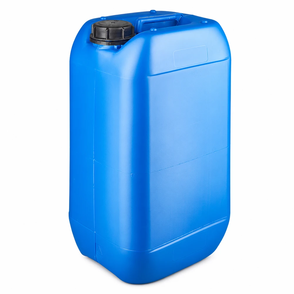 15 liters blå dunk med skruelåg OV Blå plastdunk på 15 liter med sort skruelåg og bærehåndtag