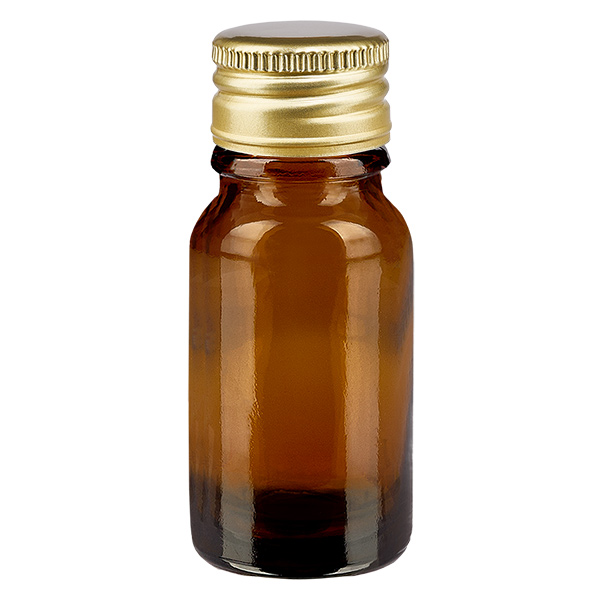 10 ml flaske 11 mm SV Alu-Gold STD BrownL. UT18/10