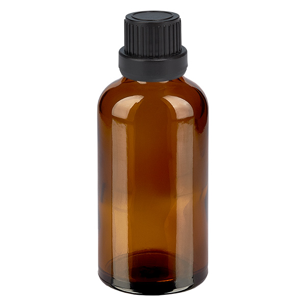 50 ml dråbeflaske 2 mm sort OV BrownLine UT18/50