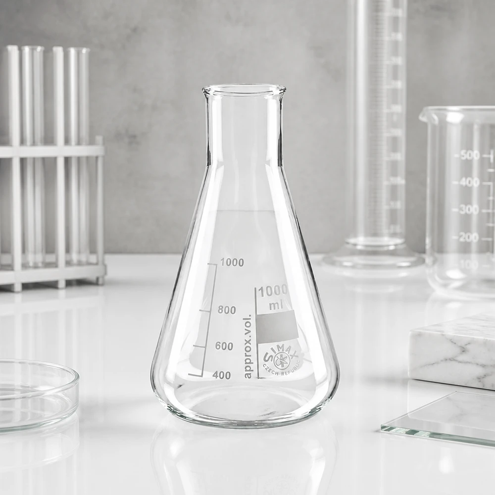 Erlenmeyer-kolbe 300 ml med bred hals Erlenmeyer-kolbe 300 ml med bred hals