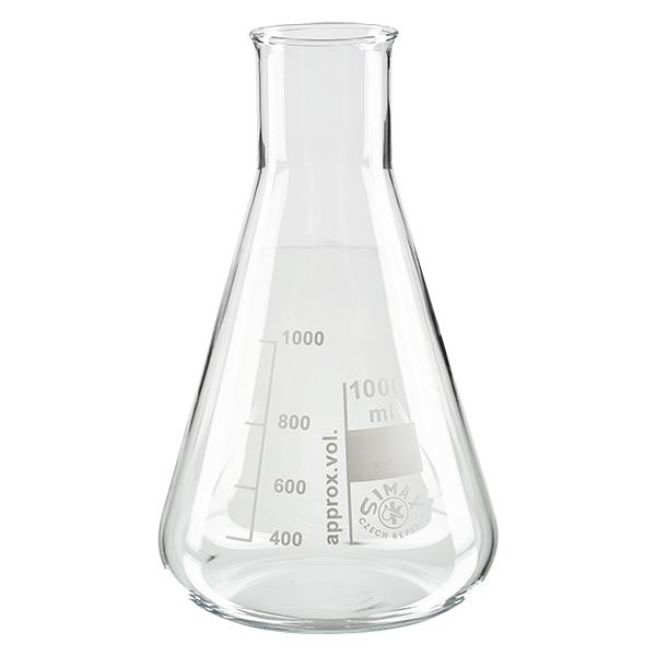 Erlenmeyer-kolbe 100 ml med bred hals
