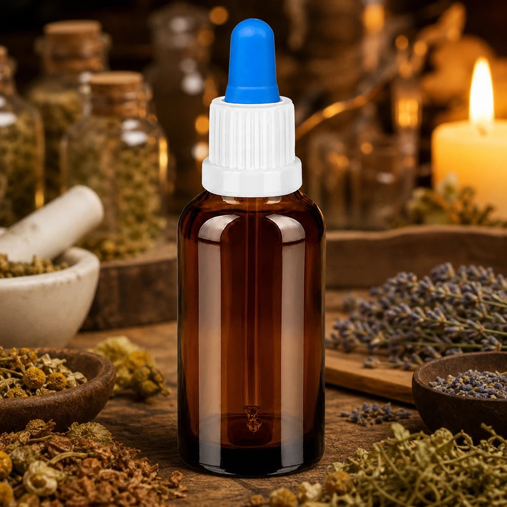 30 ml pipetteflaske hvid/blå OV BrownLine UT18/30 30 ml BrownLine-pipetteflaske med blå spids - præcis dråbedosering til laboratoriebrug