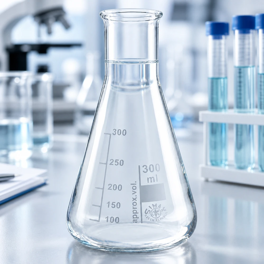 Erlenmeyer-kolbe 300 ml med smal hals Erlenmeyer-kolbe 300 ml med smal hals