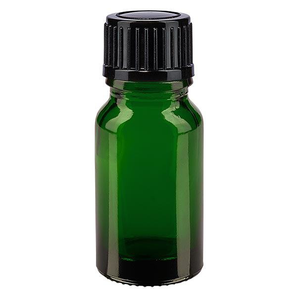 Apoteksflaske grøn 10ml dryp v. 1mm sort pc Apoteksflaske grøn 10ml dryp v. 1mm sort pc