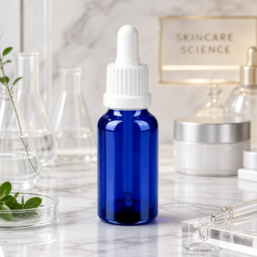 20 ml glasflaske af høj kvalitet med dråbepipette til serum og hudpleje
