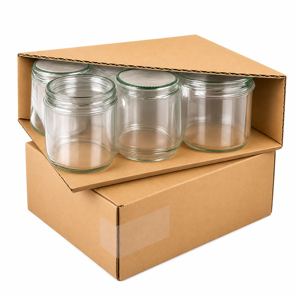 795 ml rund krukke + BasicSeal låg, lyserød UNiTWIST Tomme runde krukker 795 ml professionelt pakket i forsendelseskasser til sikker transport af konserveringsglas
