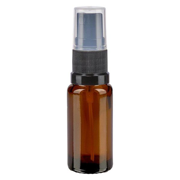 Apotekerflaske brun 10ml spraytop sort Apotekerflaske brun 10ml spraytop sort