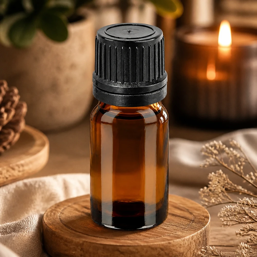 5ml Dropperflaske 1mm sort OV BrownLine UT18/5 Lille 5 ml glasflaske med dråbehætte til præcis dosering af olier og essenser