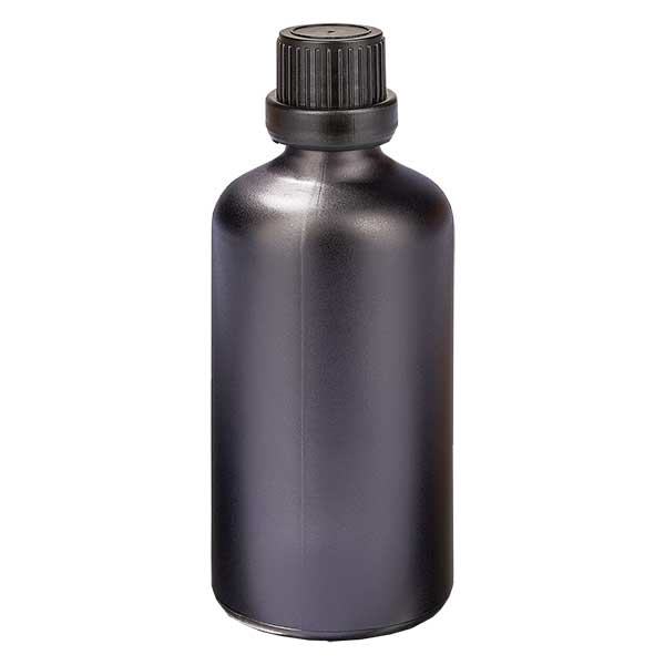 100ml flaske 11mm SV OV SortL. UT18/100 100ml flaske 11mm SV OV SortL. UT18/100