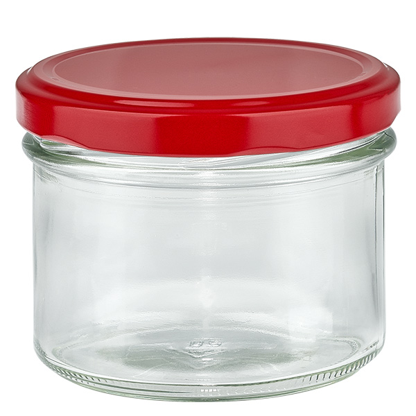 225 ml Briller + BasicSeal-låg rød UNiTWIST