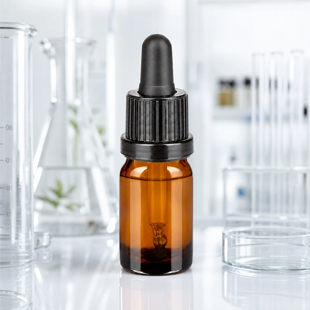 5 ml pipetteflaske sort OV BrownLine UT18/5 5 ml pipetteflaske med ravfarvet glas UV-beskyttelse til lysfølsomme stoffer