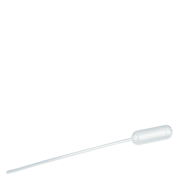 Transferpipette, nominel volumen: 3,5 ml, (LxB): 155 x 12,5 mm, materiale: LD-PE, transparent, dråbestørrelse: 30 µl - 45 µl, 500 stk./karton Transferpipette, nominel volumen: 3,5 ml, (LxB): 155 x 12,5 mm, materiale: LD-PE, transparent, dråbestørrelse: 30 µl - 45 µl, 500 stk./karton