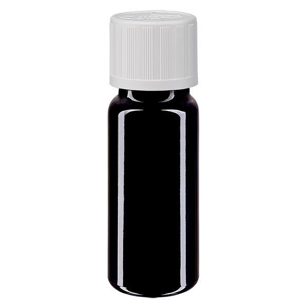 Apoteksflaske viol. 10ml dråbetæller hvid KiSi St Apoteksflaske viol. 10ml dråbetæller hvid KiSi St