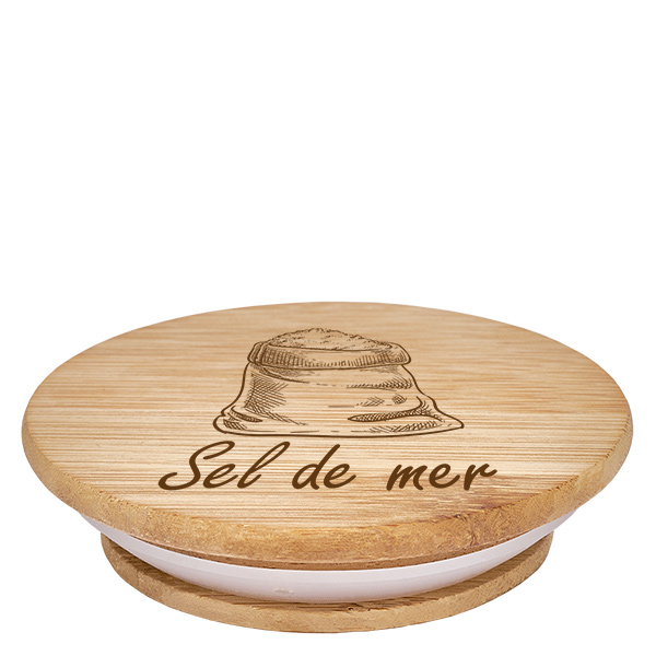 Kappe i træ "sel de mer" til WECK RR60 Kappe i træ "sel de mer" til WECK RR60