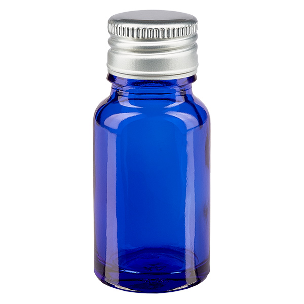 10 ml flaske 11 mm SV aluminium-sølv STD BlåL.UT18/10