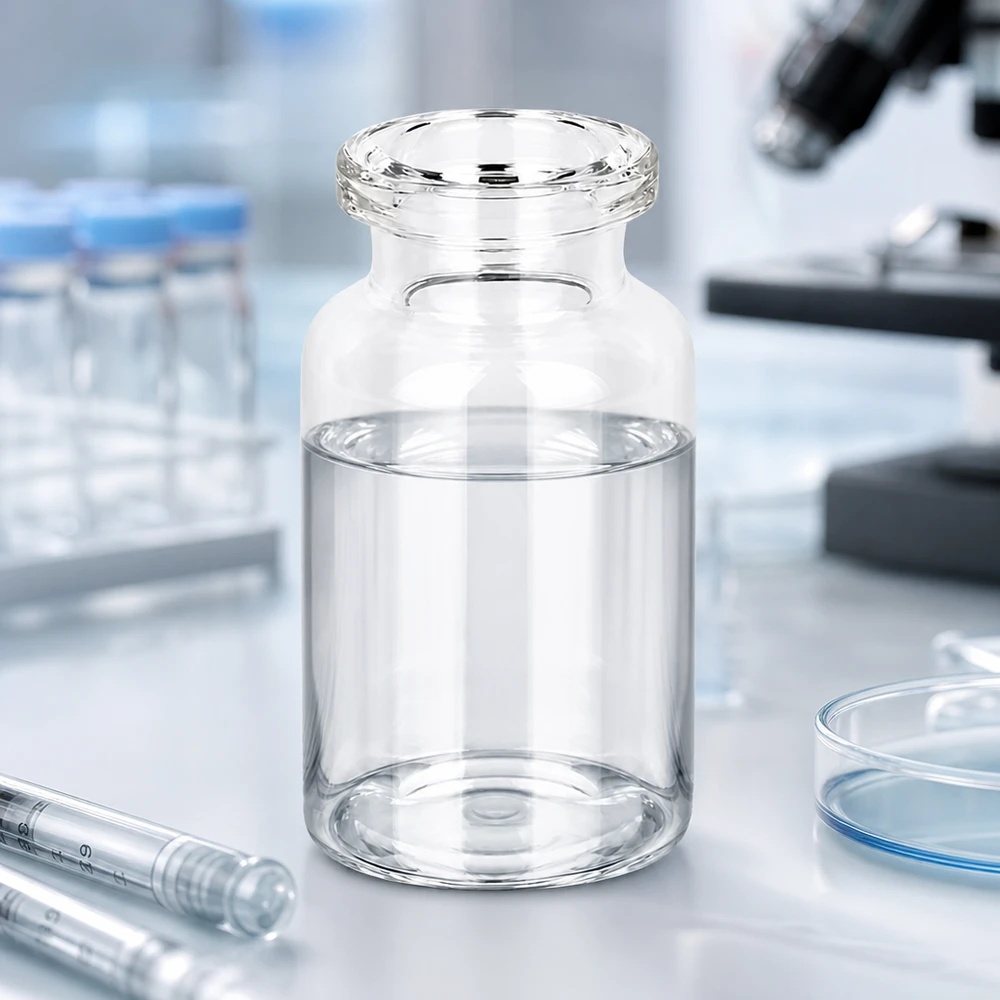 Injektionsflaske i klart glas 10 ml Hochreines Klarglas Fläschchen 10ml mit glänzender Oberfläche für pharmazeutische Abfüllprozesse