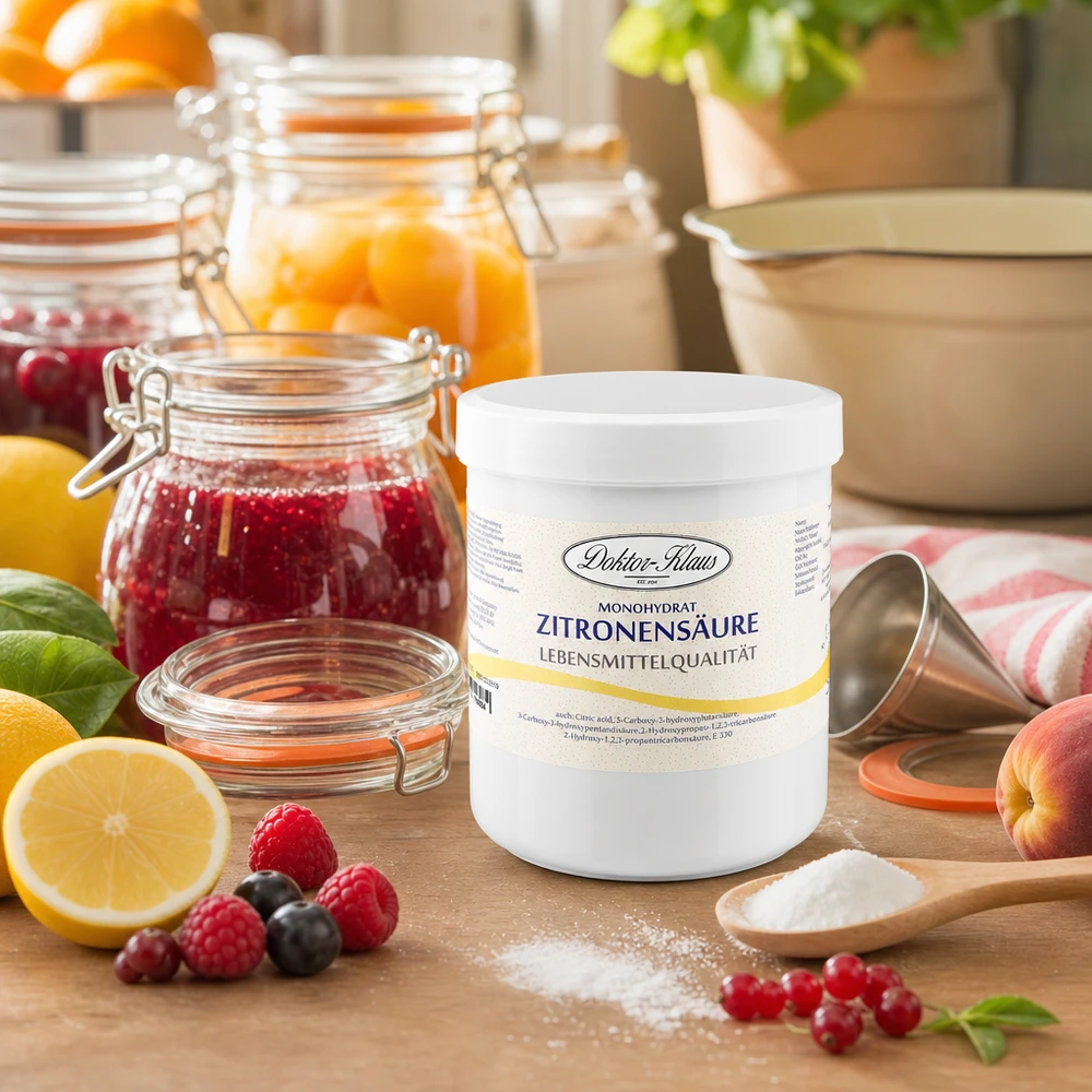 500 g citronsyre Doktor-Klaus Citronsyre 500g Doktor-Klaus til fremstilling af marmelade og konservering af frugt og bær
