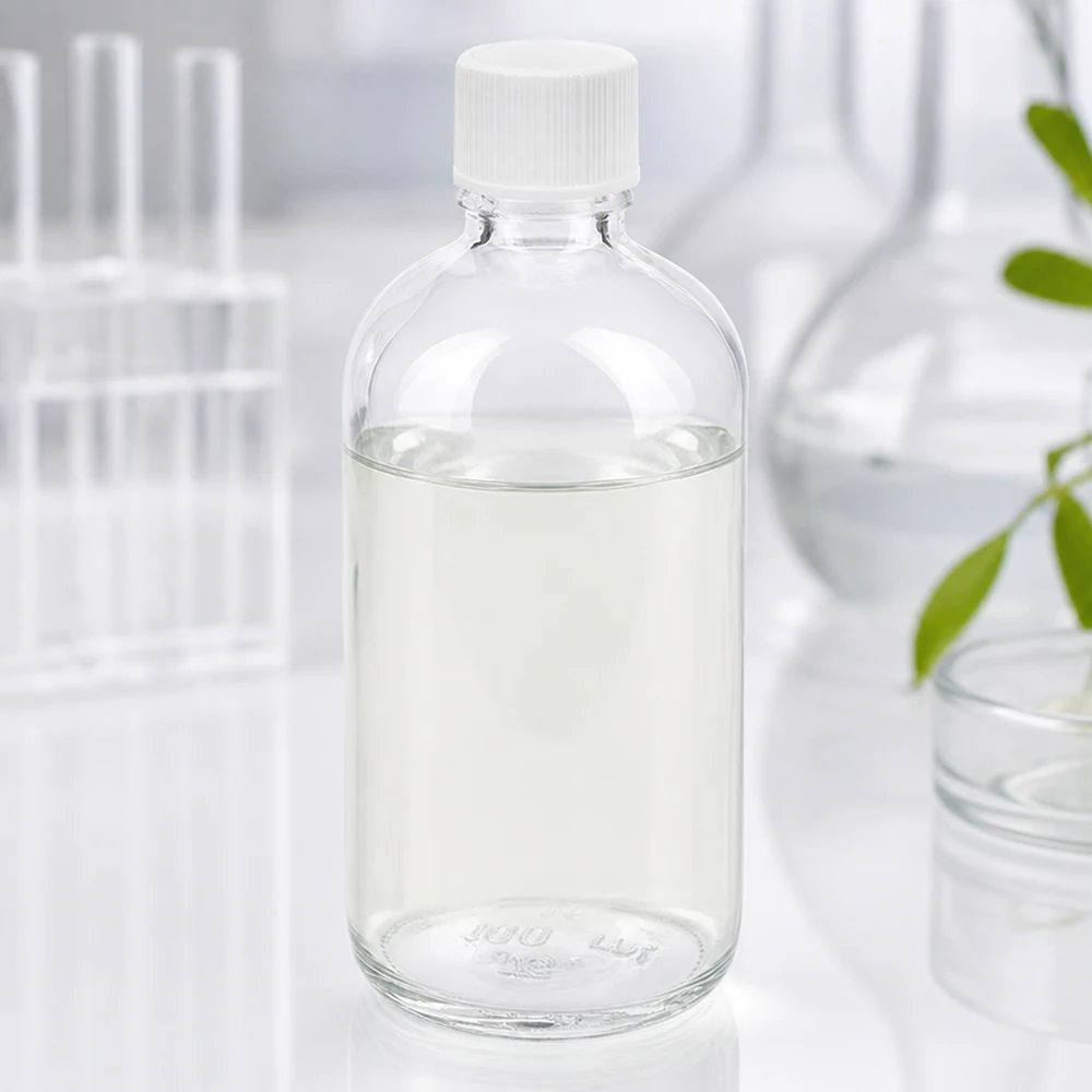 100 ml flaske 11 mm SV hvid STD ClearLine UT18/100 Fyldt 100 ml ClearLine-glasflaske med hvidt plastlåg til laboratoriebrug