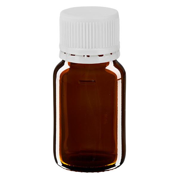 30 ml medicinflaske brun, hvid hætte med manipulationssikker ring ApoGlas. Farmaceutisk kvalitet fra EU-produktion. 28 mm (PP28) gevind. (sirup, lys glasflaske) 30 ml medicinflaske brun, hvid hætte med manipulationssikker ring ApoGlas. Farmaceutisk kvalitet fra EU-produktion. 28 mm (PP28) gevind. (sirup, lys glasflaske)