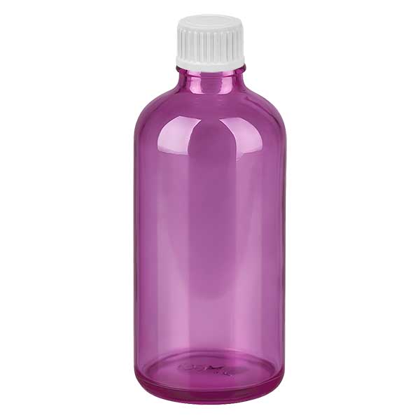 100 ml dråbeflaske 0,9 mm hvid standard PurpleLine UT18/100