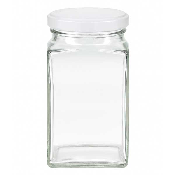 260 ml tetra-krukke med BasicSeal-låg hvid UNiTWIST