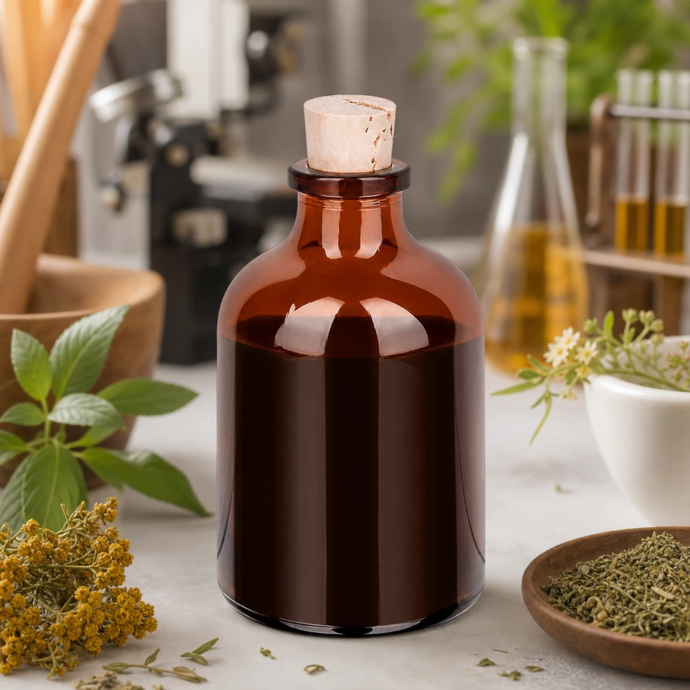 Flaske ravfarvet glas 50ml med kork 11/14mm Kompakte Braunglasflasche mit Korken 11/14mm für Tinkturen und Aromatherapie
