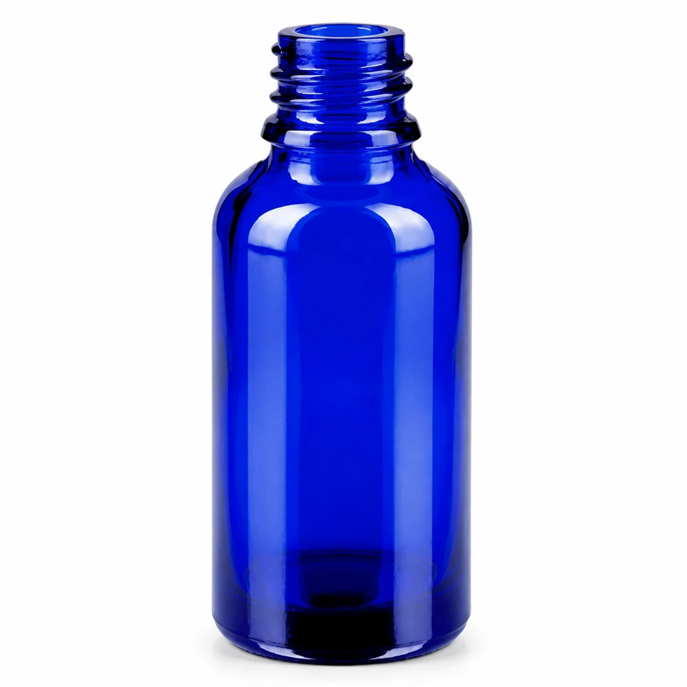Kompakt 30 ml glassprayflaske i elegant blå til præcis dosering af væsker