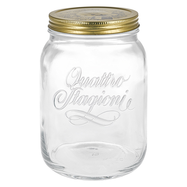 2000 ml rundt glas "Quattro Stagioni" med låg