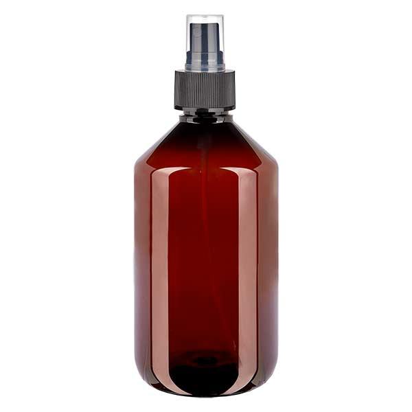 PET-flaske 500 ml med forstøver sort PET-flaske 500 ml med forstøver sort