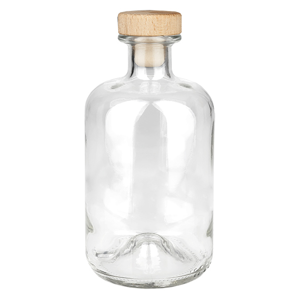 500 ml apoteksflaske »Eco« med træhåndtag og prop UNiTWIST®