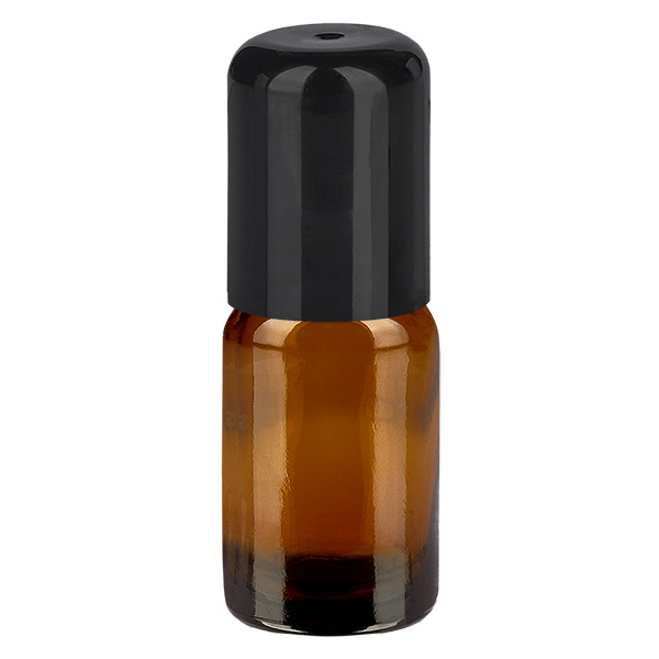 5 ml roll-on flaske sort STD BrownLine UT18/5