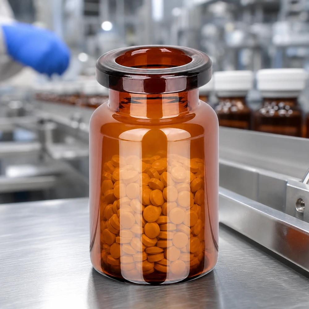 Injektionsflaske af ravfarvet glas 5 ml Lichtschutzflasche Braunglas 5ml mit kompaktem Fassungsvermögen für feste Arzneiformen