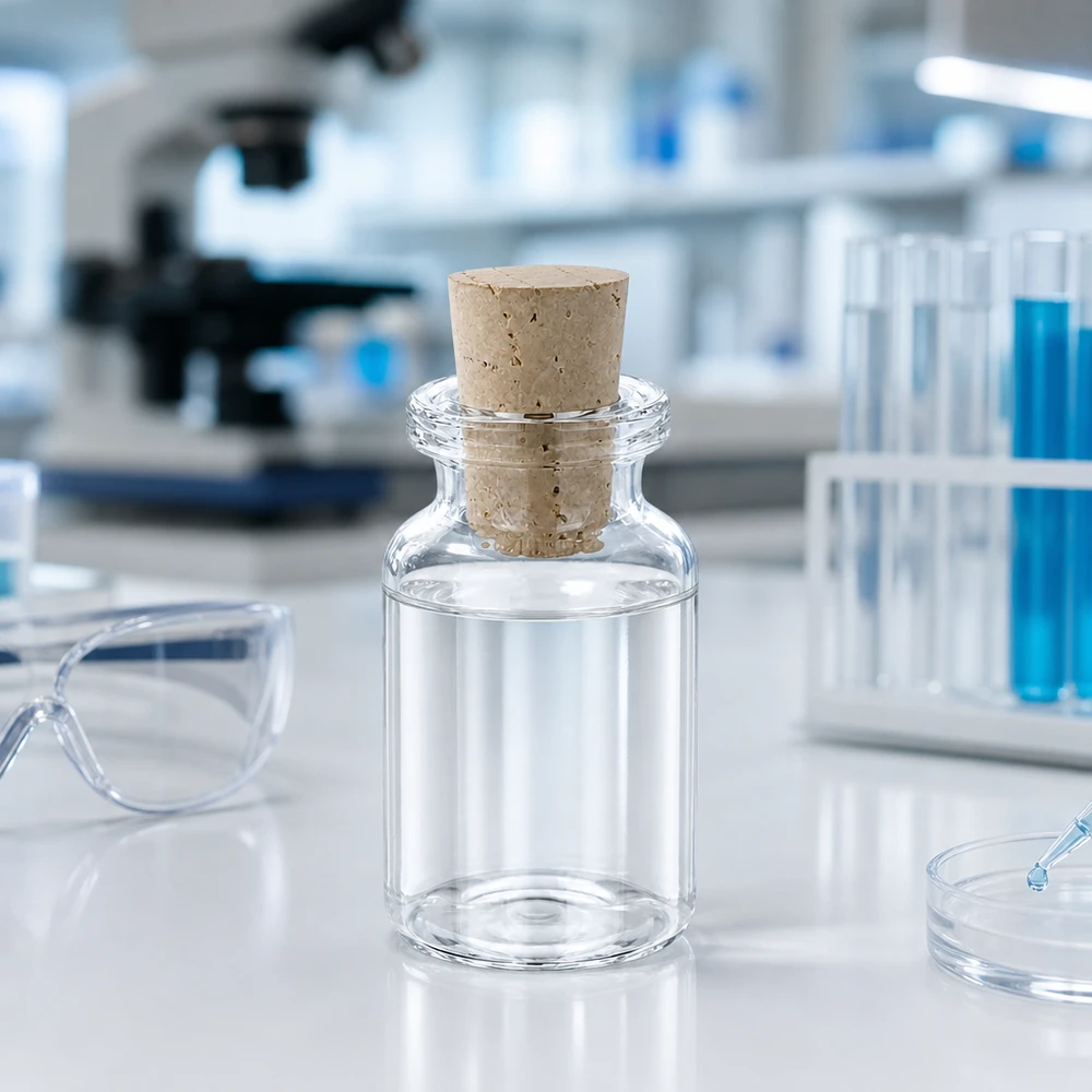 Klar glasflaske 10ml med kork 11/14mm Kompakte Glasflasche 10ml mit fest sitzendem Naturkorken 11/14mm für Probenaufbewahrung