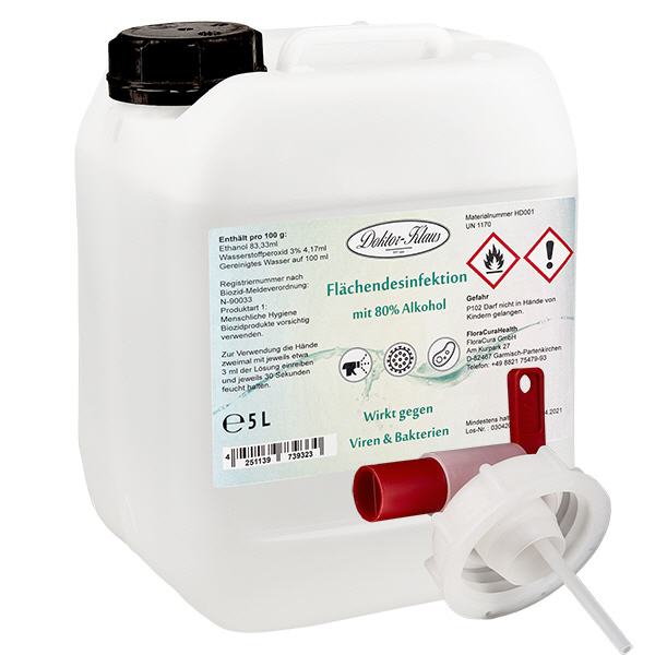 Overfladedesinfektionsmiddel refill 5L Doktor-Klaus Overfladedesinfektionsmiddel refill 5L Doktor-Klaus