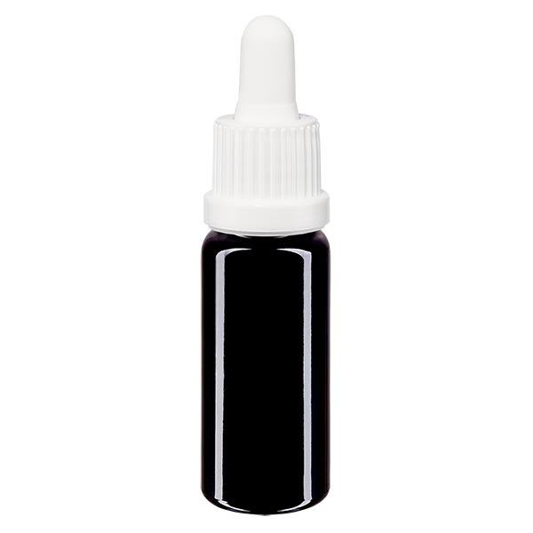 Apoteksflaske viol. 10ml pipette hvid OV Apoteksflaske viol. 10ml pipette hvid OV