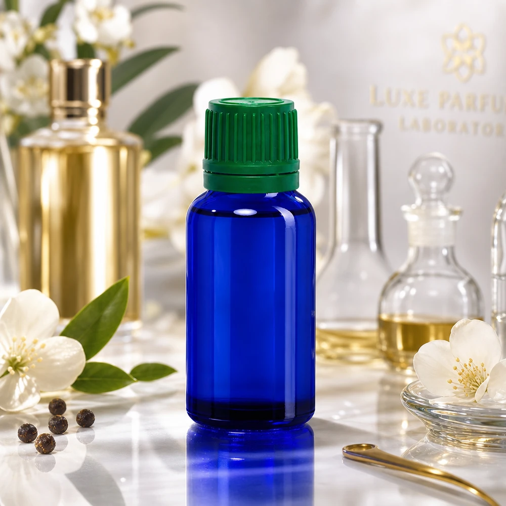 20 ml flaske 11 mm SV grøn OV BlueLine UT18/20 Kompakt 20 ml koboltglasflaske, ideel til DIY-kosmetik og produktion af naturkosmetik