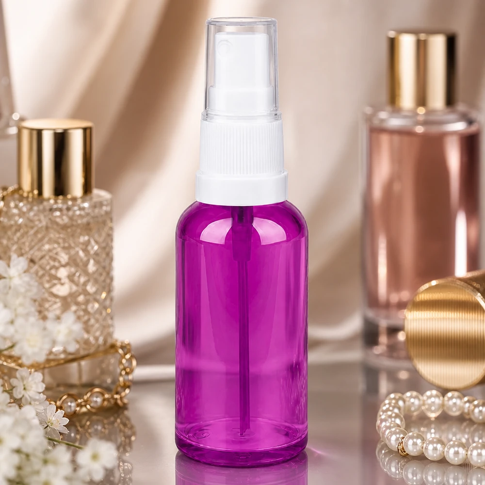 50 ml sprayflaske hvid/transparent Standard PurpleLine UT18/50 50 ml PurpleLine-sprayflaske i høj kvalitet i elegant lilla til professionel brug