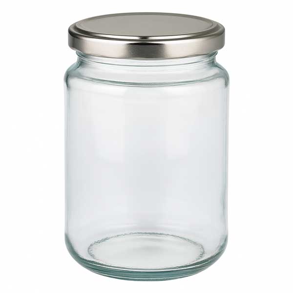 382 ml rund krukke med BasicSeal-låg sølv UNiTWIST