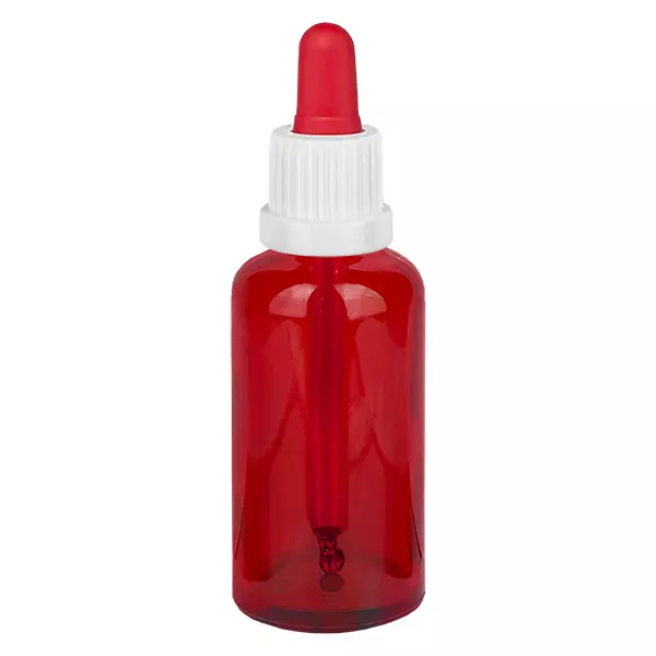 50 ml pipetteflaske hvid/rød OV RedLine UT18/50