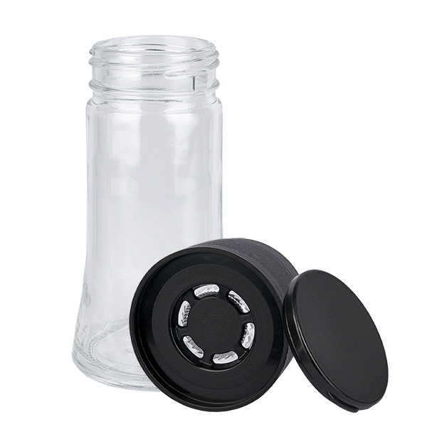 Salt-/krydderikrukke 95 ml med kværn, Vario, sort Salt-/krydderikrukke 95 ml med kværn, Vario, sort