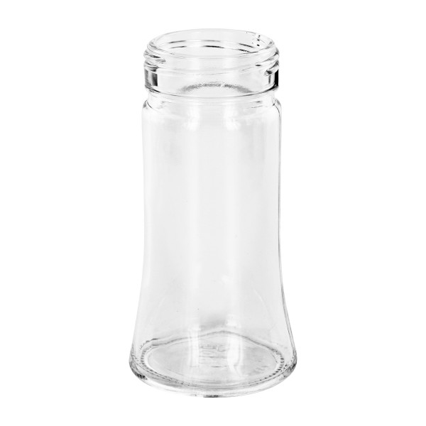 Salt/krydderikrukke Bobby 95 ml, gevind 41 mm klart glas - matchende låg med 41 mm gevind kan bestilles separat.