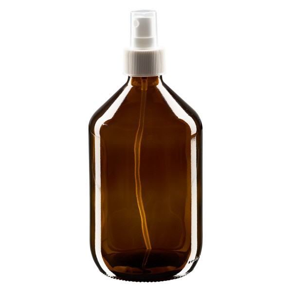 500 ml medicinflaske brun, med pumpesprøjte hvid ApoGlas. Farmaceutisk kvalitet fra EU-produktion. 28 mm (PP28) gevind. (sirup, let glasflaske) 500 ml medicinflaske brun, med pumpesprøjte hvid ApoGlas. Farmaceutisk kvalitet fra EU-produktion. 28 mm (PP28) gevind. (sirup, let glasflaske)