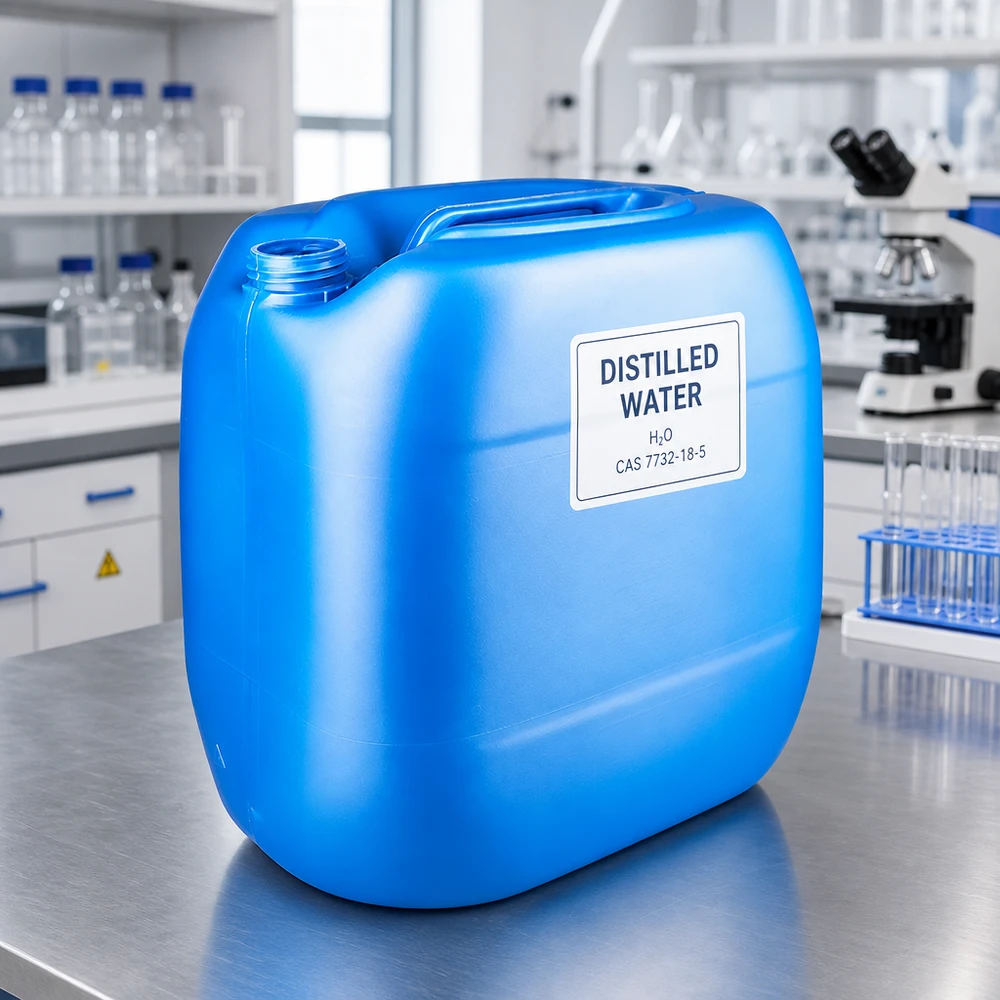 Robust 30-liters dunk i blå farve af HDPE-plast uden låg til laboratorie- og industribrug