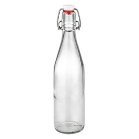 500 ml glasflaske og hængelåg i PVC UNiTWIST 500 ml glasflaske med svingtop PVC gennemsigtig tom drikkeflaske til påfyldning
