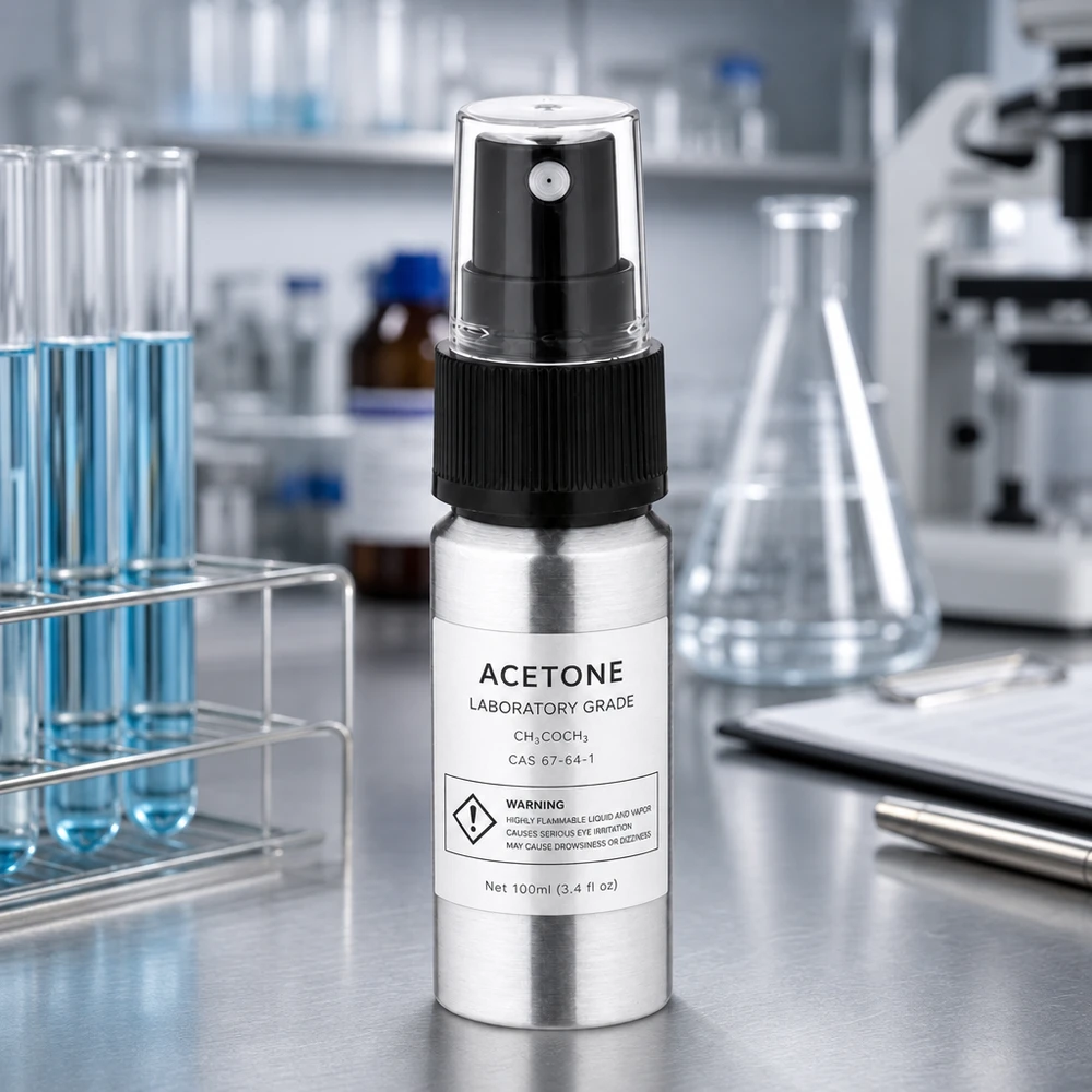 20 ml flaske i poleret aluminium med forstøver 20 ml sprayflaske af høj kvalitet i børstet aluminium med sort pumpesprøjte