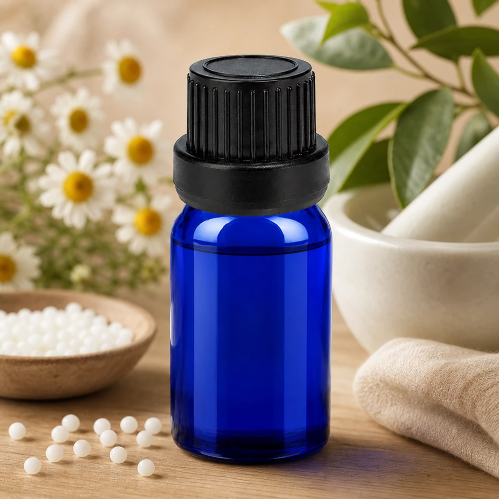 5ml Dropperflaske 2mm sort OV BlueLine UT18/5 Blå glasflaske 5 ml med præcis 2 mm dråbeindsats OV BlueLine UT18 til kontrolleret påføring