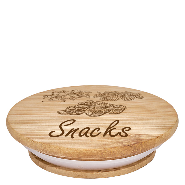 Træcover "Snacks" til WECK RR100 Træcover "Snacks" til WECK RR100