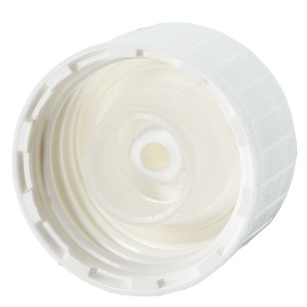 Skruehætte DIN 22 hvid med støbering