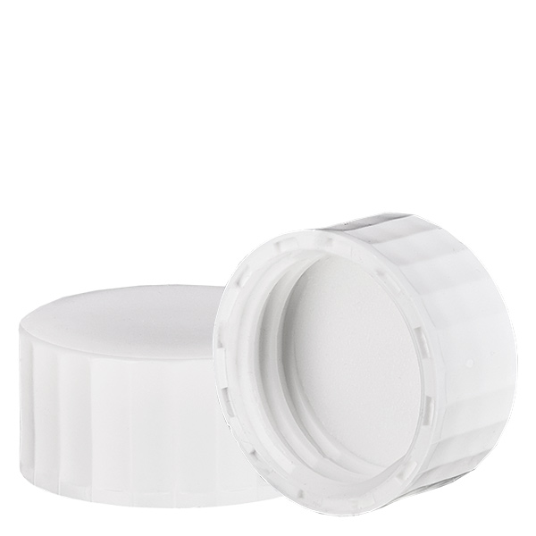 Skruehætte hvid med PE-indsats, S27x4